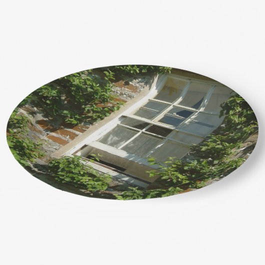 Engels huisje is charmant papieren bordje (Gekanteld)