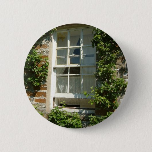 Engels huisje is charmant ronde button 5,7 cm (Voorkant)