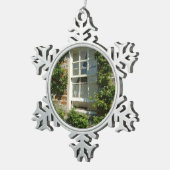 Engels huisje is charmant tin sneeuwvlok ornament (Rechts)