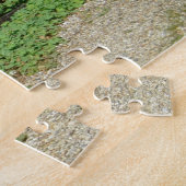 Engels huisje met tuin en vlag legpuzzel (Zijkant)