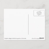 Engels huisje met tuinbriefkaart briefkaart (Achterkant)
