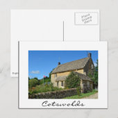 Engels huisje met tuinwit briefkaart (Voorkant / Achterkant)