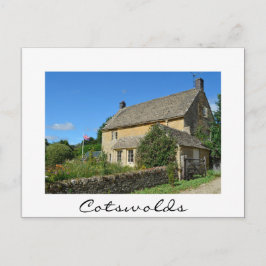 Engels huisje met tuinwit briefkaart