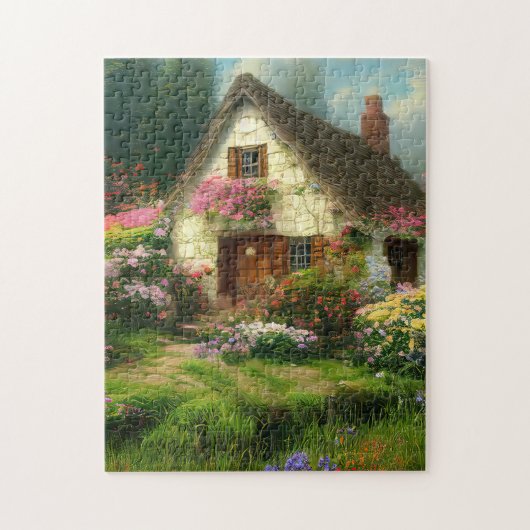 ENGELS HUISJE TUIN PUZZEL LEGPUZZEL (Verticaal)