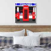 Engels Icons Modern Art verpakt canvas (Insitu (Slaapkamer))