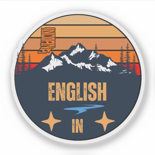 Engels, Indiana Sticker (Voorkant)