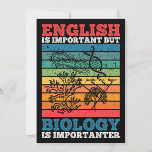 Engels is belangrijk maar biologie is belangrijk kaart