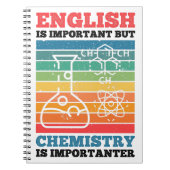 Engels is belangrijk maar chemie is belangrijk notitieboek (Voorkant)