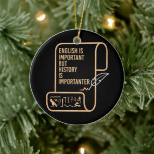 Engels is belangrijk maar geschiedenis is belangri keramisch ornament