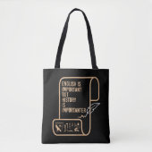 Engels is belangrijk maar geschiedenis is belangri tote bag (Voorkant)