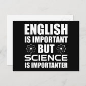 Engels is belangrijk maar wetenschap is belangrijk briefkaart (Voorkant / Achterkant)