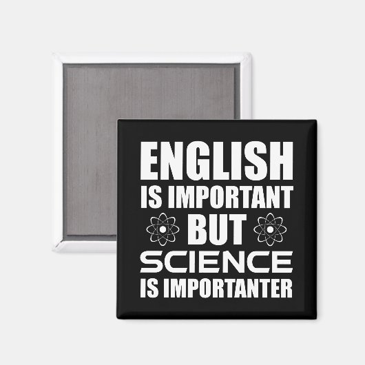 Engels is belangrijk maar wetenschap is belangrijk magneet (Voorkant / Achterkant)