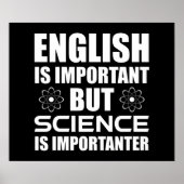 Engels is belangrijk maar wetenschap is belangrijk poster (Voorkant)