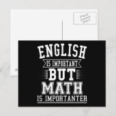 Engels is belangrijk maar Wiskunde is belangrijk Briefkaart (Voorkant / Achterkant)