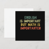 Engels is belangrijk maar Wiskunde is belangrijk Kaart (Voorkant / Achterkant)
