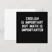 Engels is belangrijk maar Wiskunde is belangrijk - Kaart (Voorkant / Achterkant)