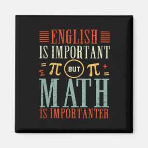 Engels is belangrijk maar Wiskunde is belangrijk Magneet
