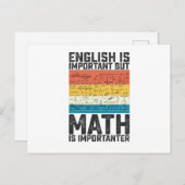 Engels is belangrijk maar wiskunde is belangrijker briefkaart (Voorkant / Achterkant)