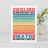 Engels is belangrijk maar Wiskunde is een belangri Kaart (Staand voorkant)