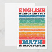 Engels is belangrijk maar Wiskunde is een belangri Kaart (Voorkant / Achterkant)