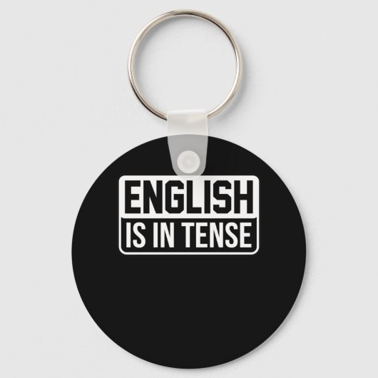 Engels is in Tense Language Teacher Grammar Sleutelhanger (Voorkant)