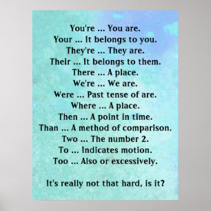 Engels is niet zo moeilijk poster