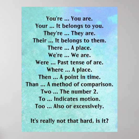 Engels is niet zo moeilijk poster (Voorkant)