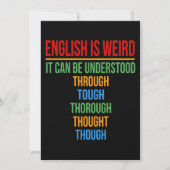 Engels is vreemde taal leraar Grammar student Bedankkaart (Voorkant)