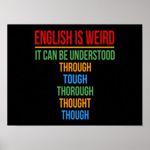 Engels is vreemde taal leraar Grammar student Poster