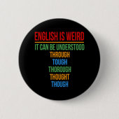 Engels is vreemde taal leraar Grammar student Ronde Button 5,7 Cm (Voorkant)