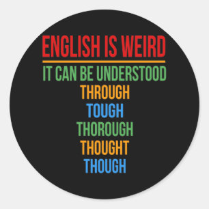 Engels is vreemde taal leraar Grammar student Ronde Sticker