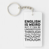 Engels is Weird Funny Grammar Sleutelhanger (Voorkant)
