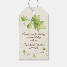 Engels Ivy Bruiloft Favor Labels Cadeaulabel