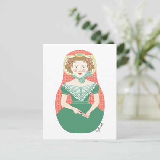 Engels Ivy Matryoshka Briefkaart (Staand voorkant)