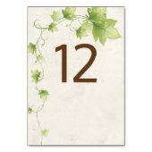 Engels Ivy Trouwtafel Nummer Kaart (Voorkant)
