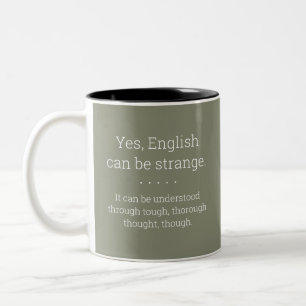 Engels kan vreemd zijn - Grammar Rule Mok - Olive