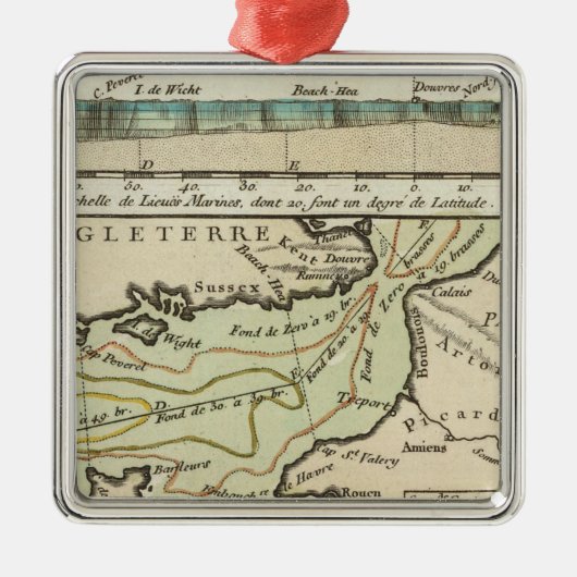 Engels kanaal metalen ornament (Voorkant)