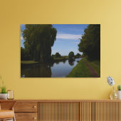 Engels kanaal scène canvas afdruk (Insitu (Woonkamer))