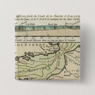 Engels kanaal vierkante button 5,1 cm