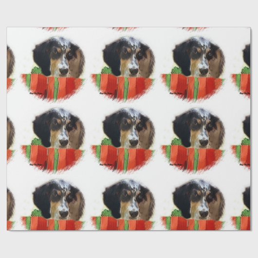 Engels kerstfeest cadeaupapier (Vlak)