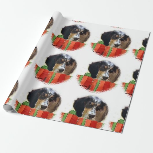 Engels kerstfeest cadeaupapier (Uitgerold)