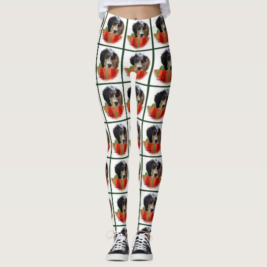 Engels kerstfeest leggings (Voorkant)