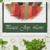 Engels kerstfeest theedoek (Gevouwen)