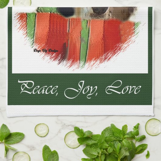 Engels kerstfeest theedoek (Gevouwen)