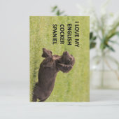 engels kokker spaniel liefde voor afbeelding bedankkaart (Staand voorkant)