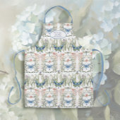 Engels Land Bloemen Blauw en Wit Grootmoeder Schort