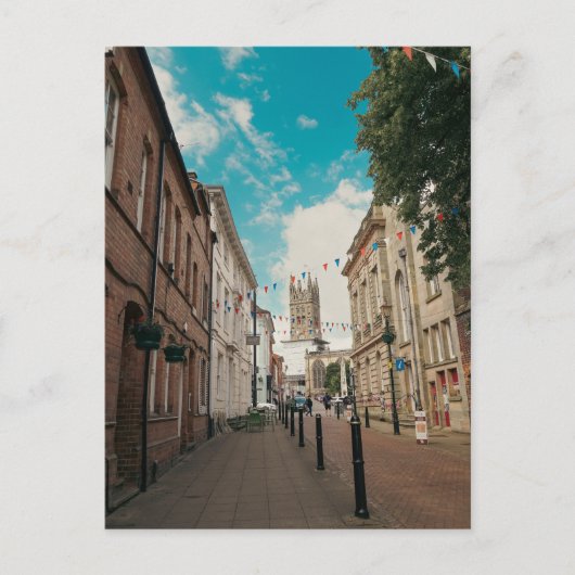 Engels land stad feestdagenkaart (Voorkant)