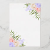 Engels land tuin Folie bruiloft uitnodiging (Achterkant)