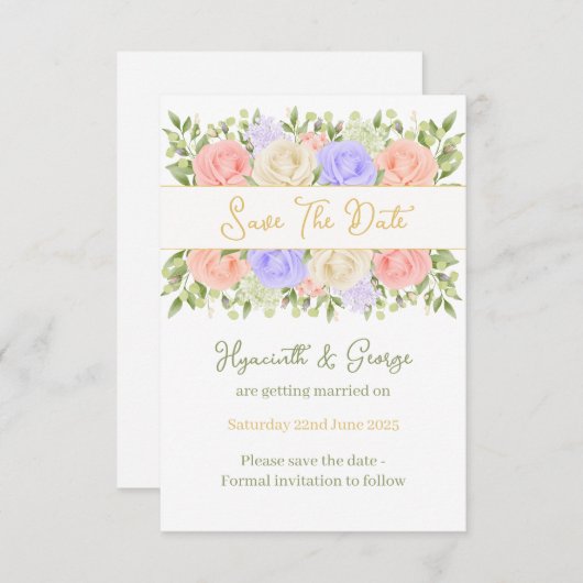 Engels Land Tuin Save The Date (Voorkant / Achterkant)