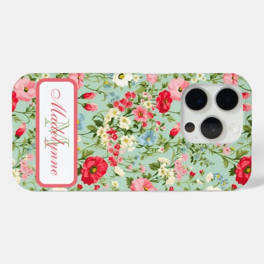 Engels Land Wildflower Garden Case-Mate iPhone Case (Achterkant (horizontaal))